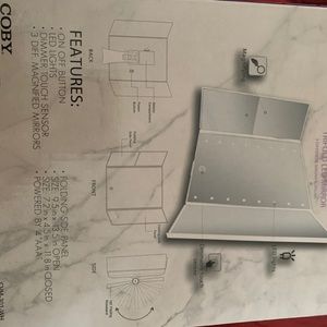 Trifold LED Mirror